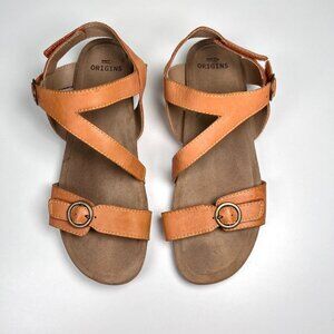 Earth Origins Adjustable Strap Sandals Beck Sun Orange Size 10